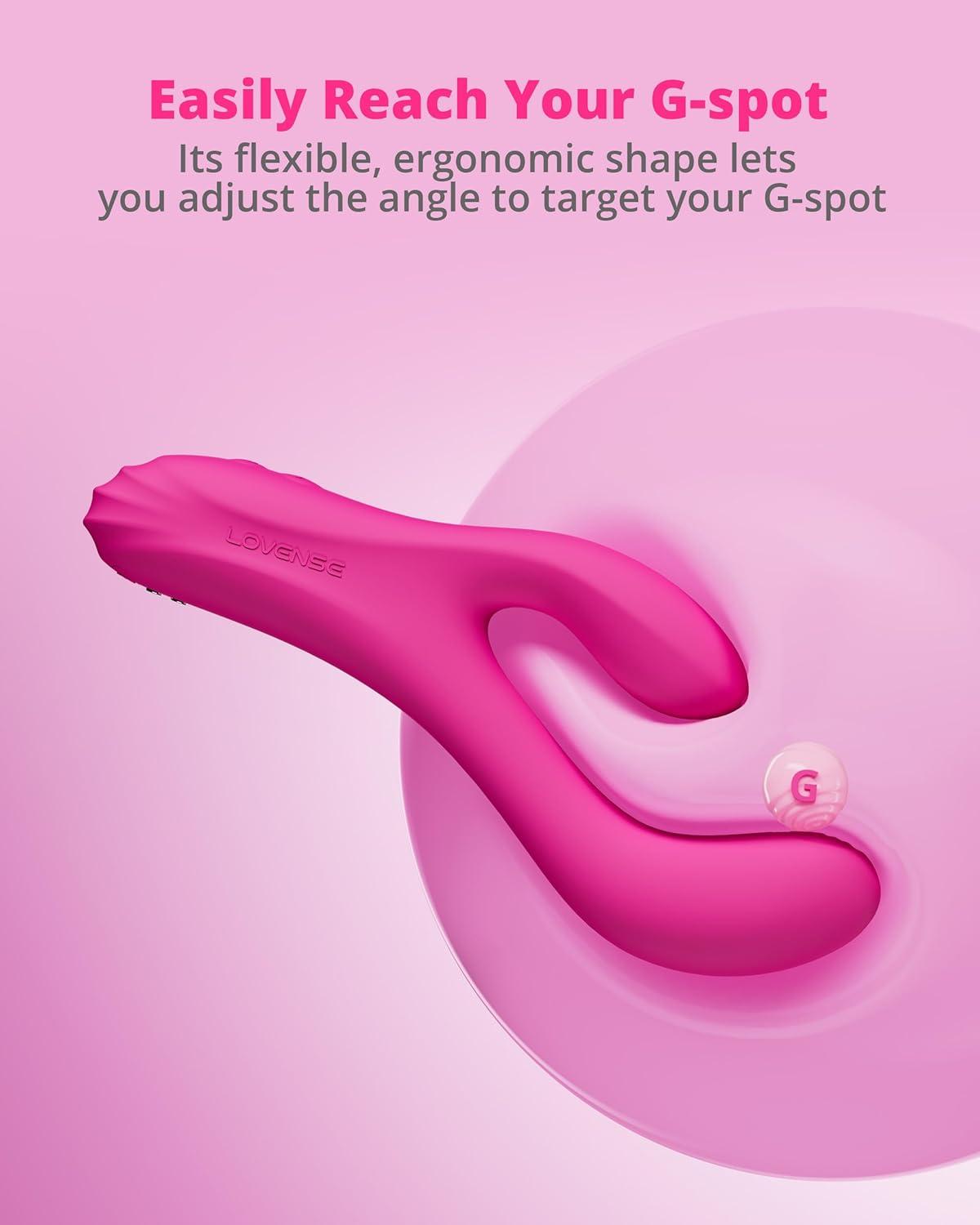 imageLOVENSE Osci 3 Rabbit Sex Toy Vibrator with APP ControlGspot Vibrator amp Oscillation Massager with Dual Motor for Clitoral StimulatorAdult Toys for Women Couple with Wireless Remote Control Vibrator