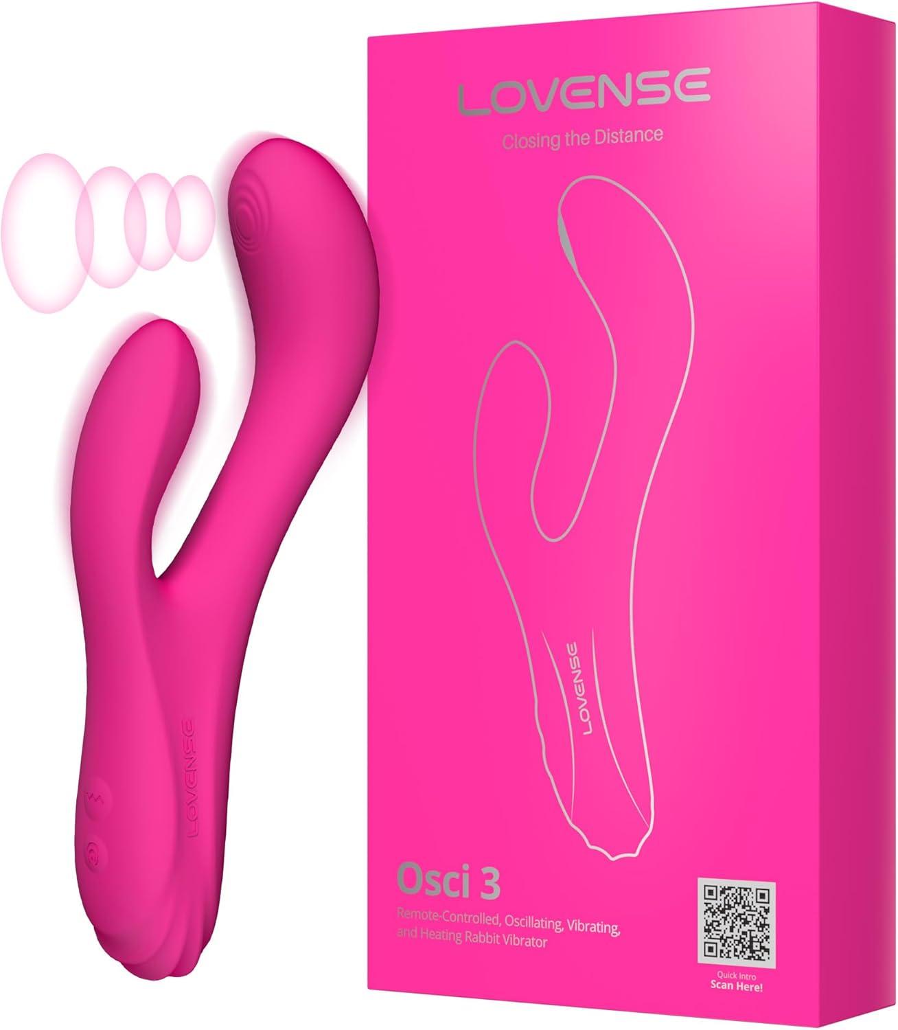 imageLOVENSE Osci 3 Rabbit Sex Toy Vibrator with APP ControlGspot Vibrator amp Oscillation Massager with Dual Motor for Clitoral StimulatorAdult Toys for Women Couple with Wireless Remote Control Vibrator