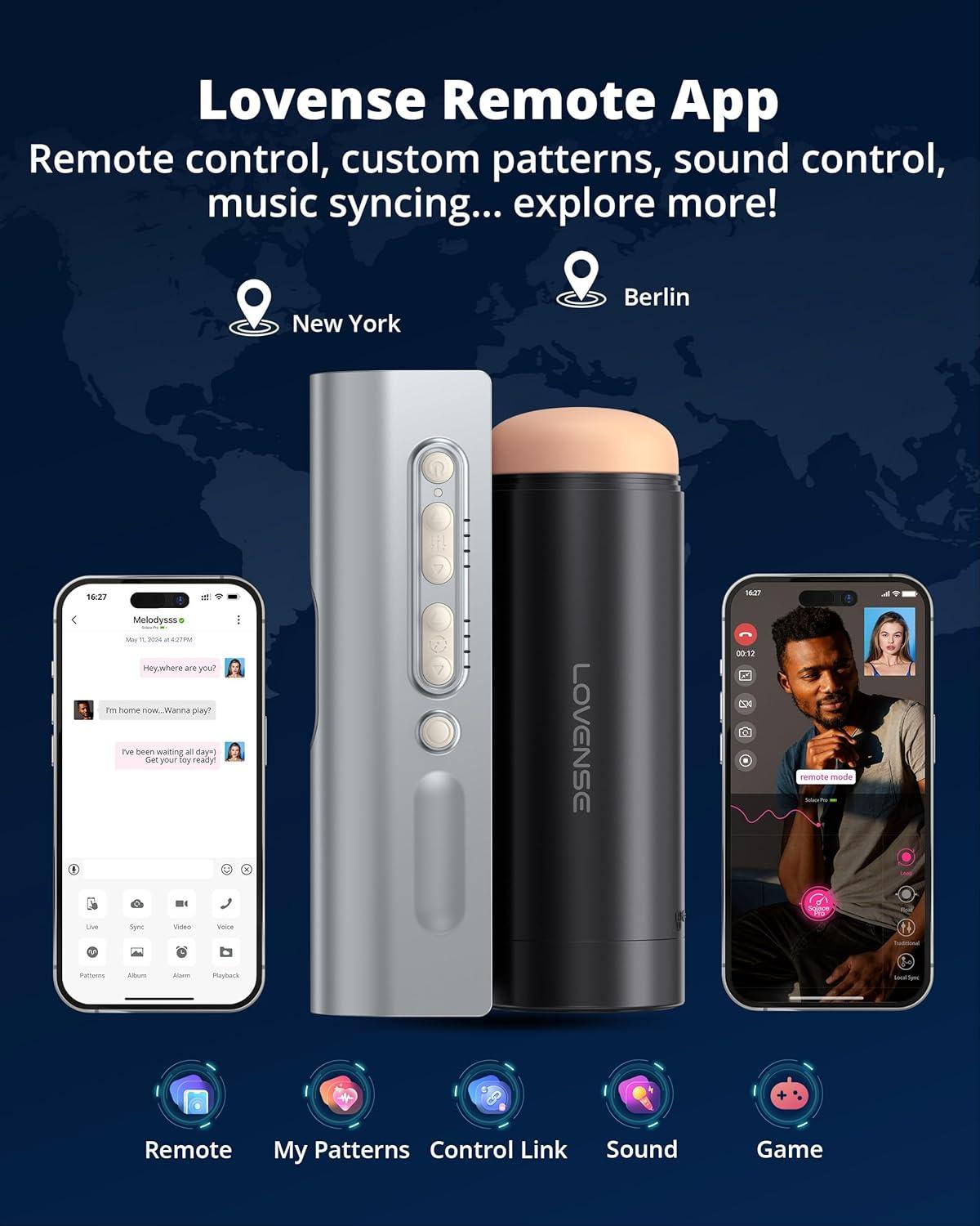 imageLOVENSE Solace Pro Automatic Male MasturbatorApp Remote Control Thrusting Blowjob Machine LOVENSE Personal Lubricant Privacy WaterBased lube NonSticky Lubrication for Men Women and Couples