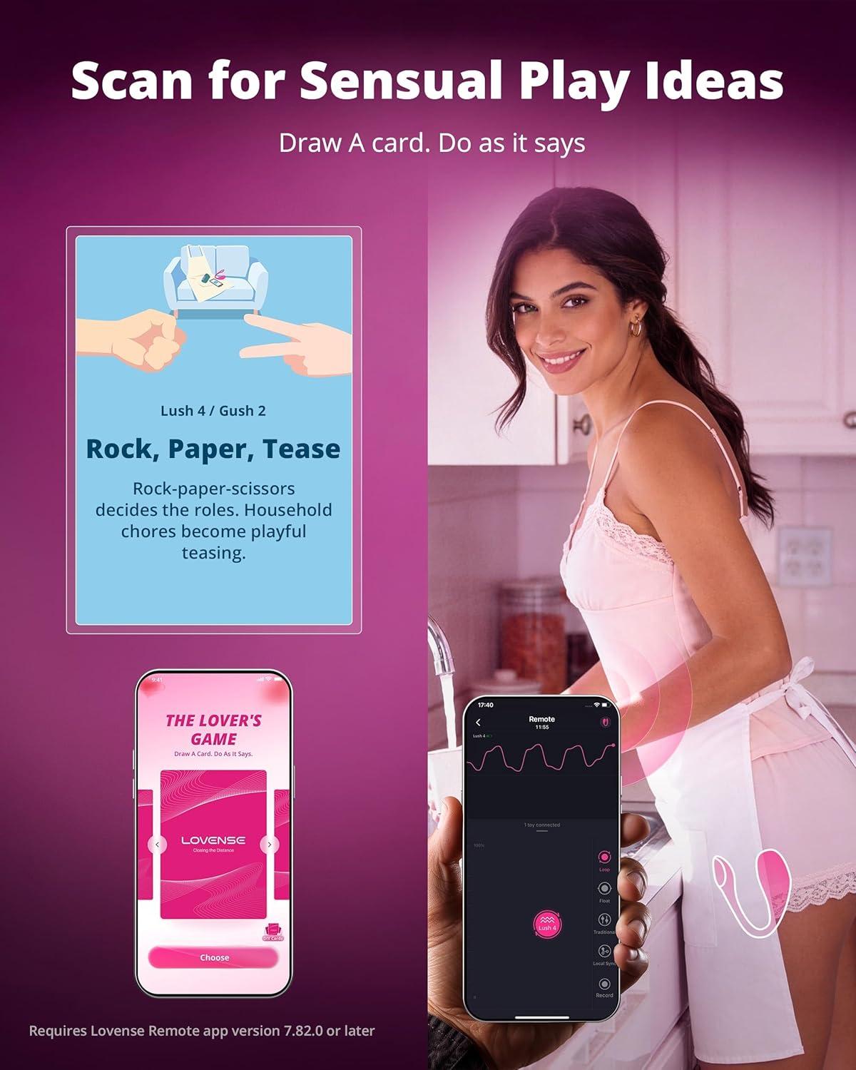 imageLOVENSE Lover Set 2026 App Controlled Couples Kit Waterproof BodySafe Lush 4 Wearable Vibrator Gush 2 Male Masturbator and Accessories Long Distance Relationship Toys Premium Couples Gift Set