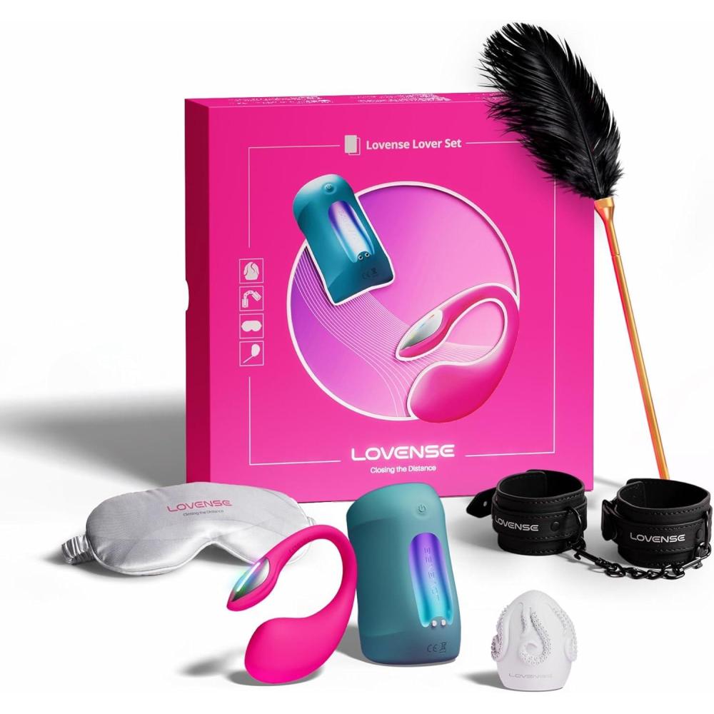imageLOVENSE Lover Set 2026 App Controlled Couples Kit Waterproof BodySafe Lush 4 Wearable Vibrator Gush 2 Male Masturbator and Accessories Long Distance Relationship Toys Premium Couples Gift Set