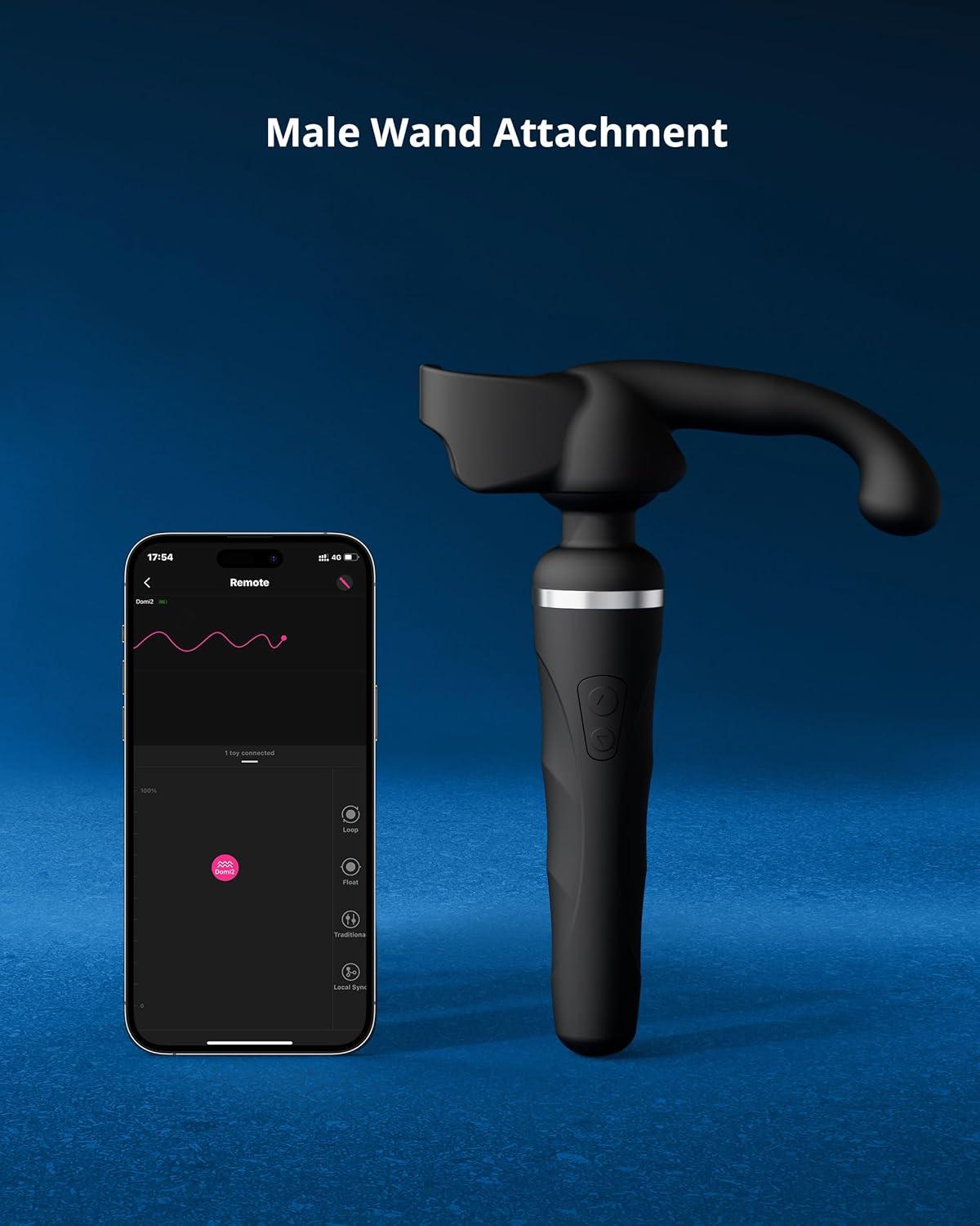 imageLOVENSE Domi 2 Prostate Massager Attachment for Men Anal Vibrator for with APP Remote Control Toy Prostate Stimulator Toy for Sex Male Attachment for Domi 2 Vibrator Wands