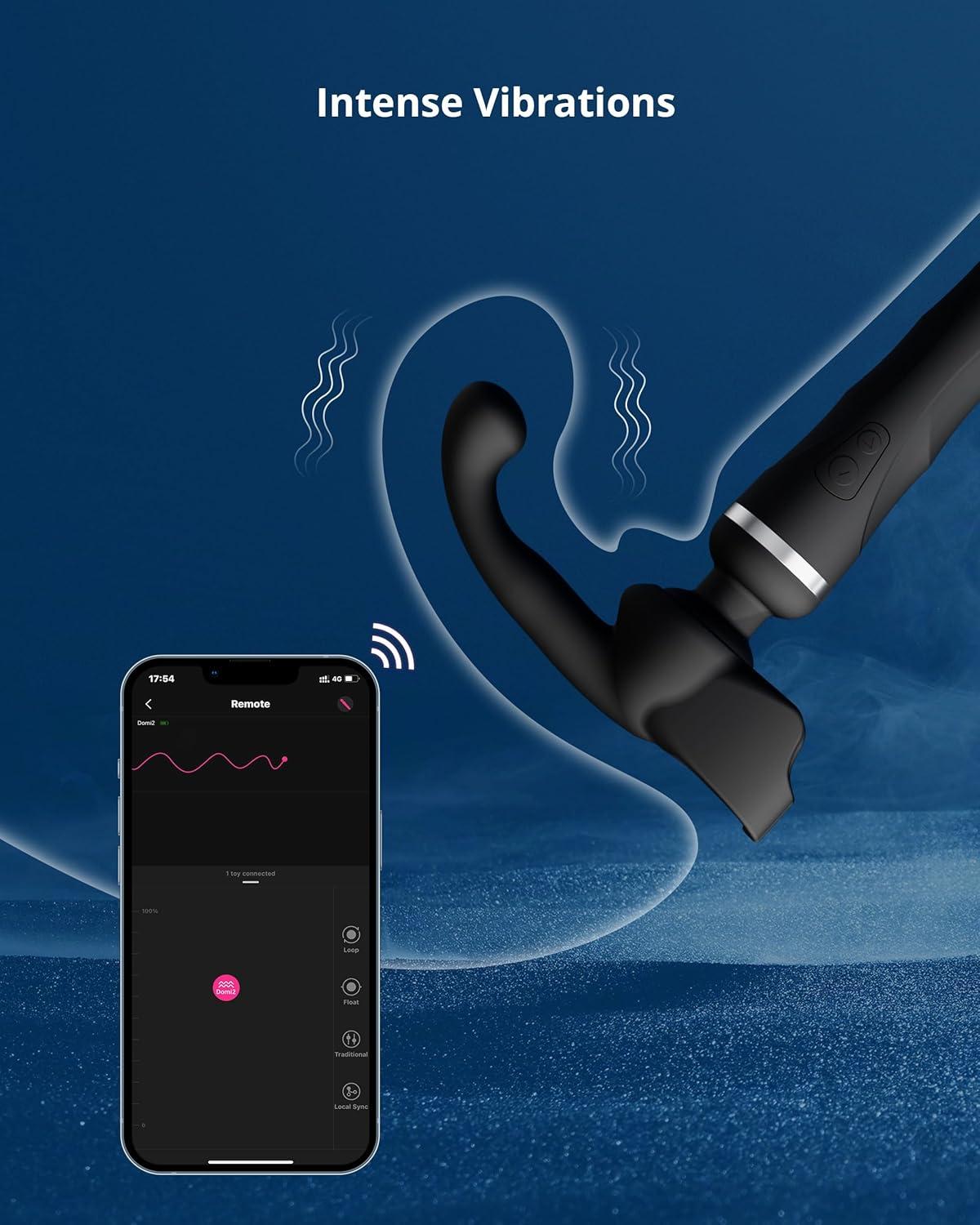 imageLOVENSE Domi 2 Prostate Massager Attachment for Men Anal Vibrator for with APP Remote Control Toy Prostate Stimulator Toy for Sex Male Attachment for Domi 2 Vibrator Wands