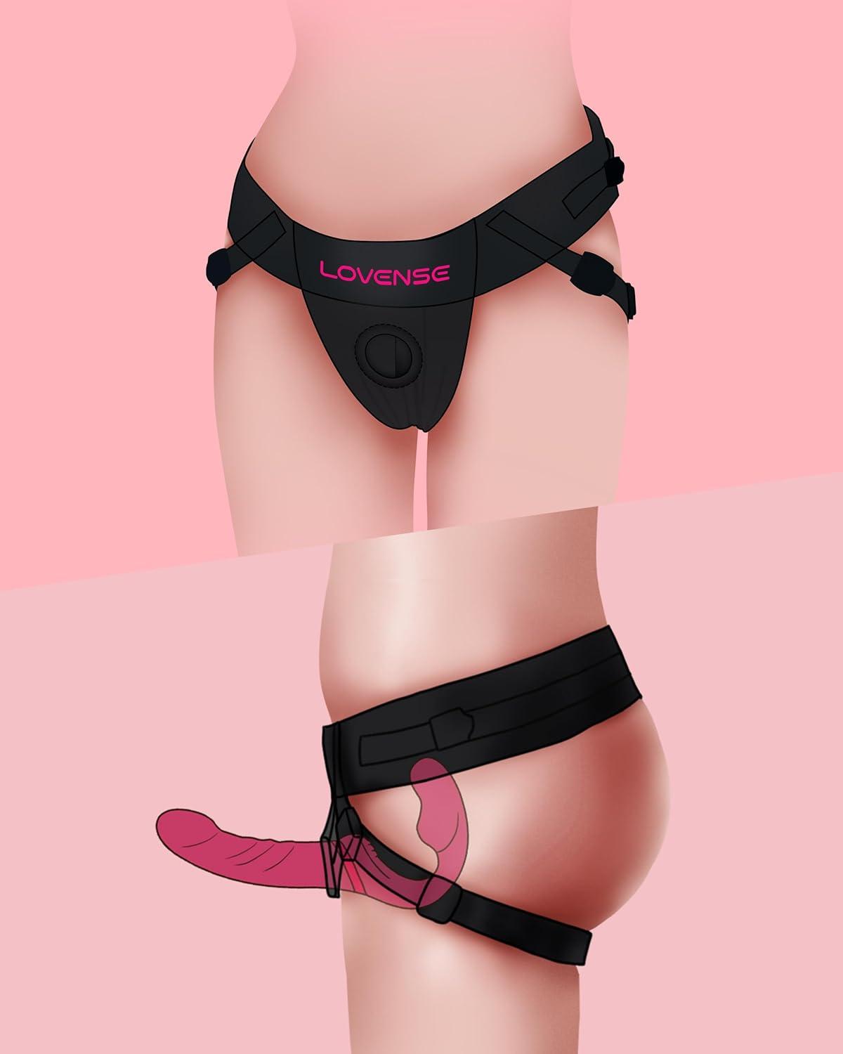 imageLOVENSE Harness for Lapis Strapless StrapOn Dildo Adjustable Strap On Harness Wearable Panties Adult Sex Toy for Women Couples Pegging