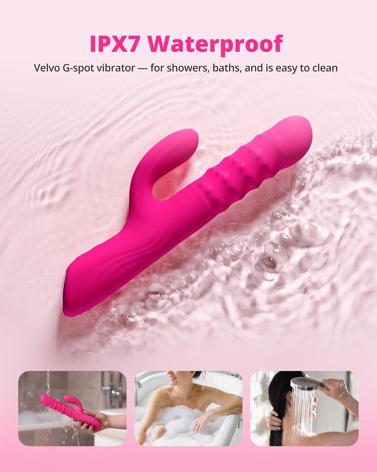 imageLOVENSE Lush 4 Wearable GSpot Vibrator Adult Sex Toys amp Games with LED Light LOVENSE Velvo Rabbit Vibrator with Rotating Beads Powerful GSpot amp Clit Vibrator for Women