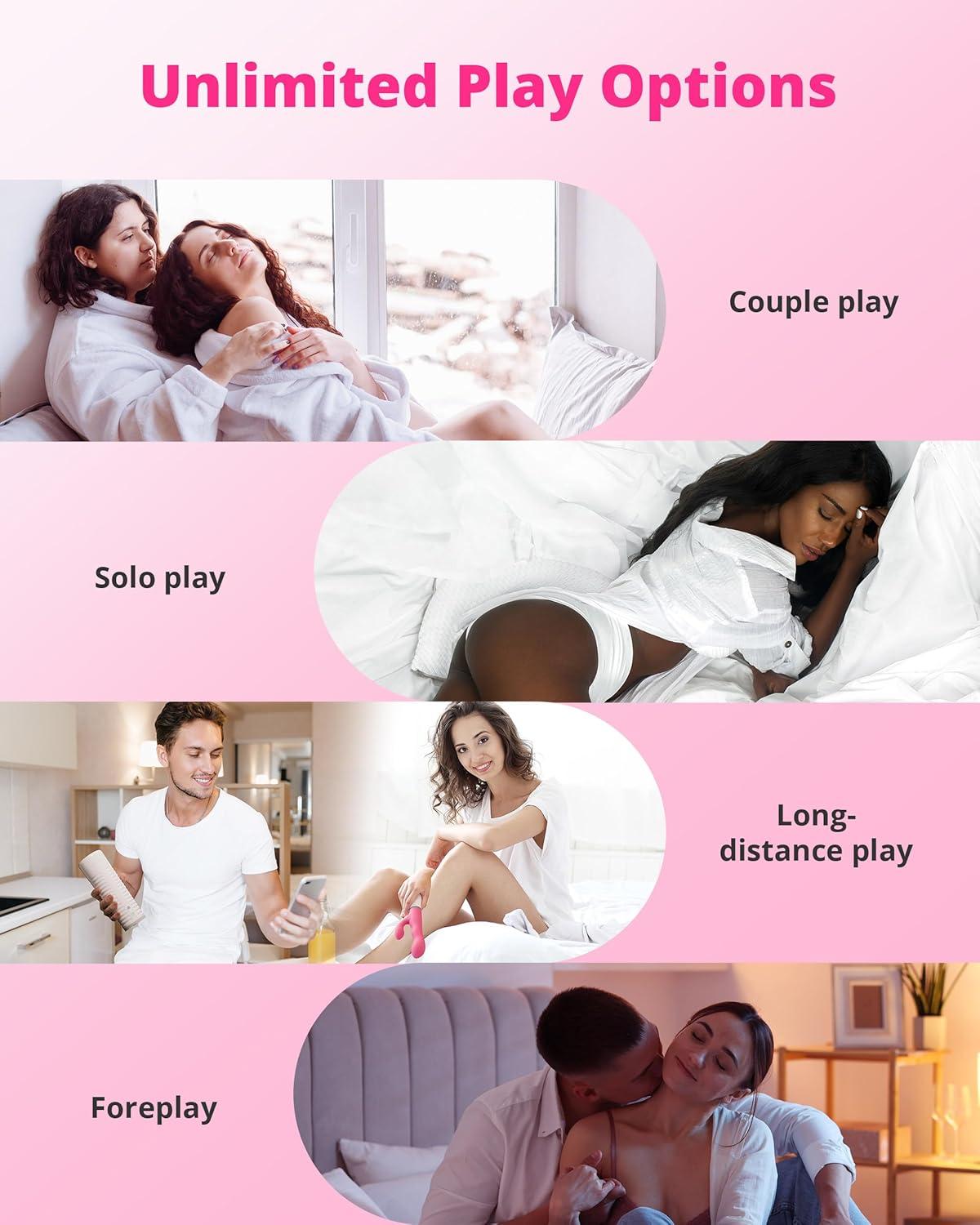 imageLOVENSE Max 2 Male Masturbator Cup Sex Toys for Men LOVENSE Nora Rabbit Vibrator Sex Toys for Women with Remote Control Long Distance Vibrator for Couples Pleasure
