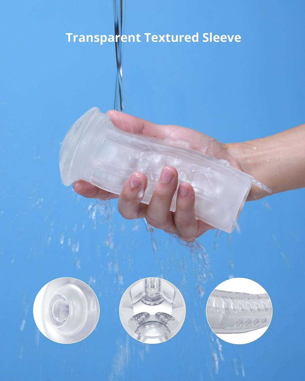 imageLOVENSE Pocket Pussy for Men Max 2 Electric Masturbator Cup Accessories 3D Realistic Crystal Neutral Hole Sleeve