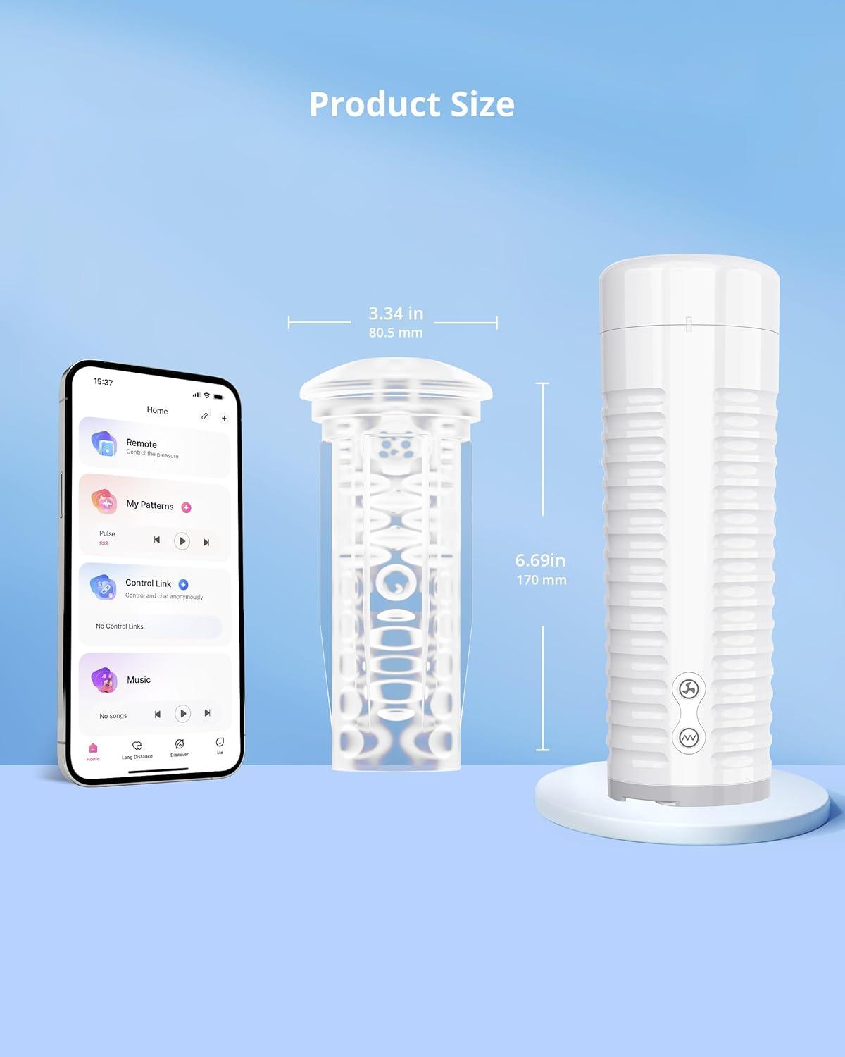 imageLOVENSE Pocket Pussy for Men Max 2 Electric Masturbator Cup Accessories 3D Realistic Crystal Neutral Hole Sleeve
