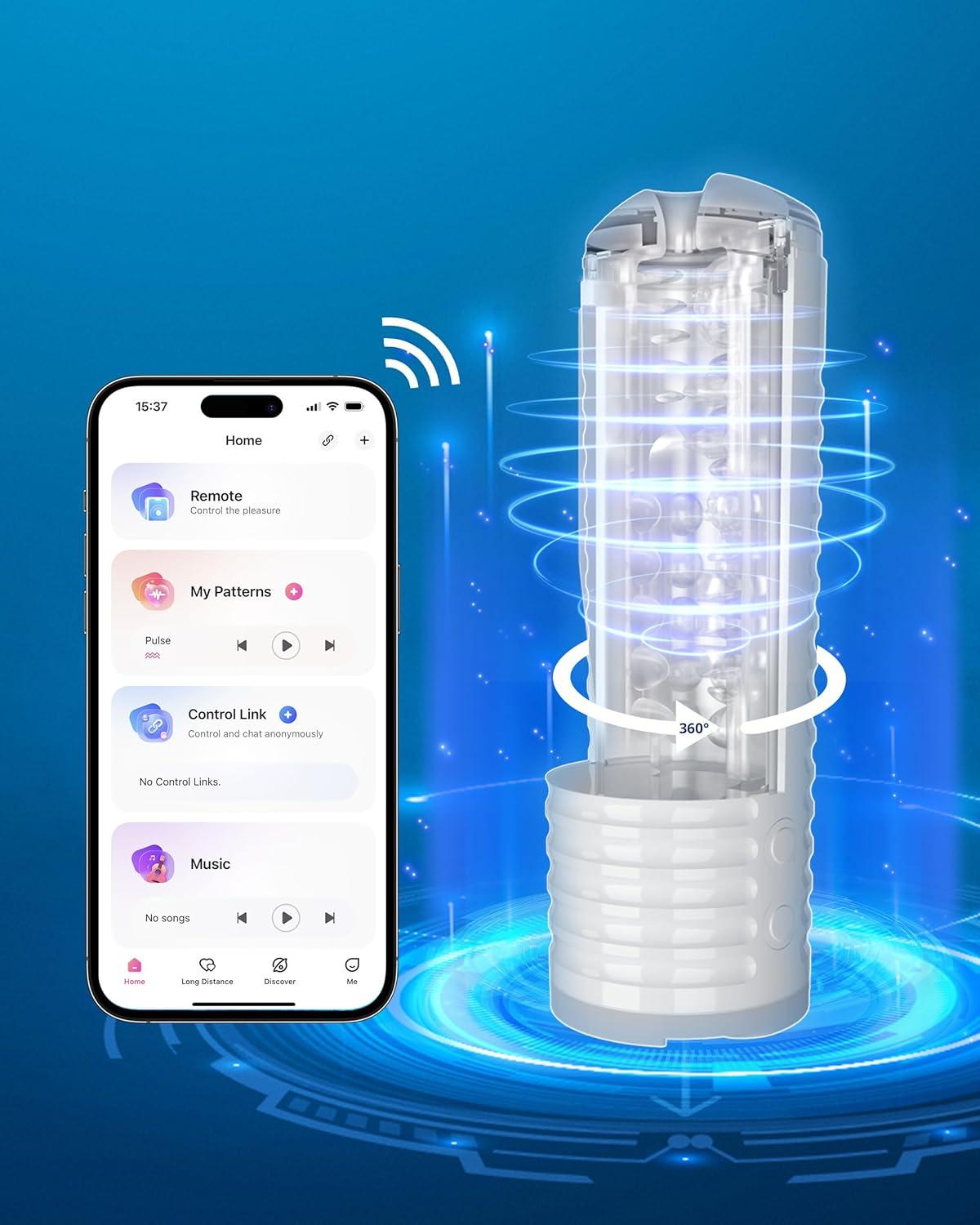 imageLOVENSE Pocket Pussy for Men Max 2 Electric Masturbator Cup Accessories 3D Realistic Crystal Neutral Hole Sleeve
