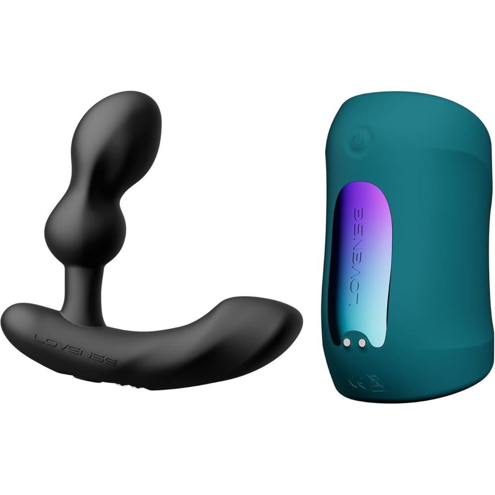 imageLOVENSE Gush 2 Automatic Male Masturbator Stroker Vibrating amp Oscillating Penis Massager Cock RingLOVENSE Edge 2 Prostate Massager Male Vibrator Sex Toys