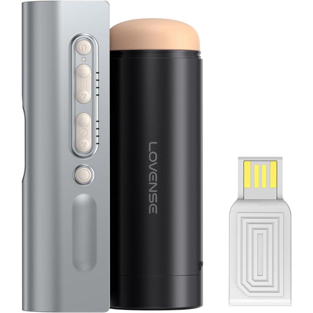 imageLOVENSE Solace Pro Automatic Male Masturbator Thrusting Male Stroker LOVENSE Dongle USB Adapter