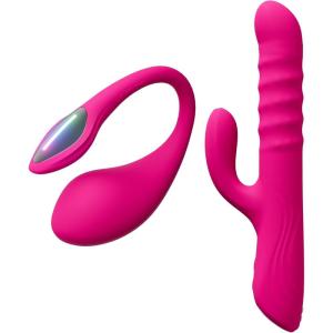 LOVENSE Lush 4 Wearable G‑Spot Vibrator Adult Sex Toys & Games with LED Light + LOVENSE Velvo Rabbit Vibrator with Rotating Beads, Powerful G‑Spot & Clit Vibrator for Women