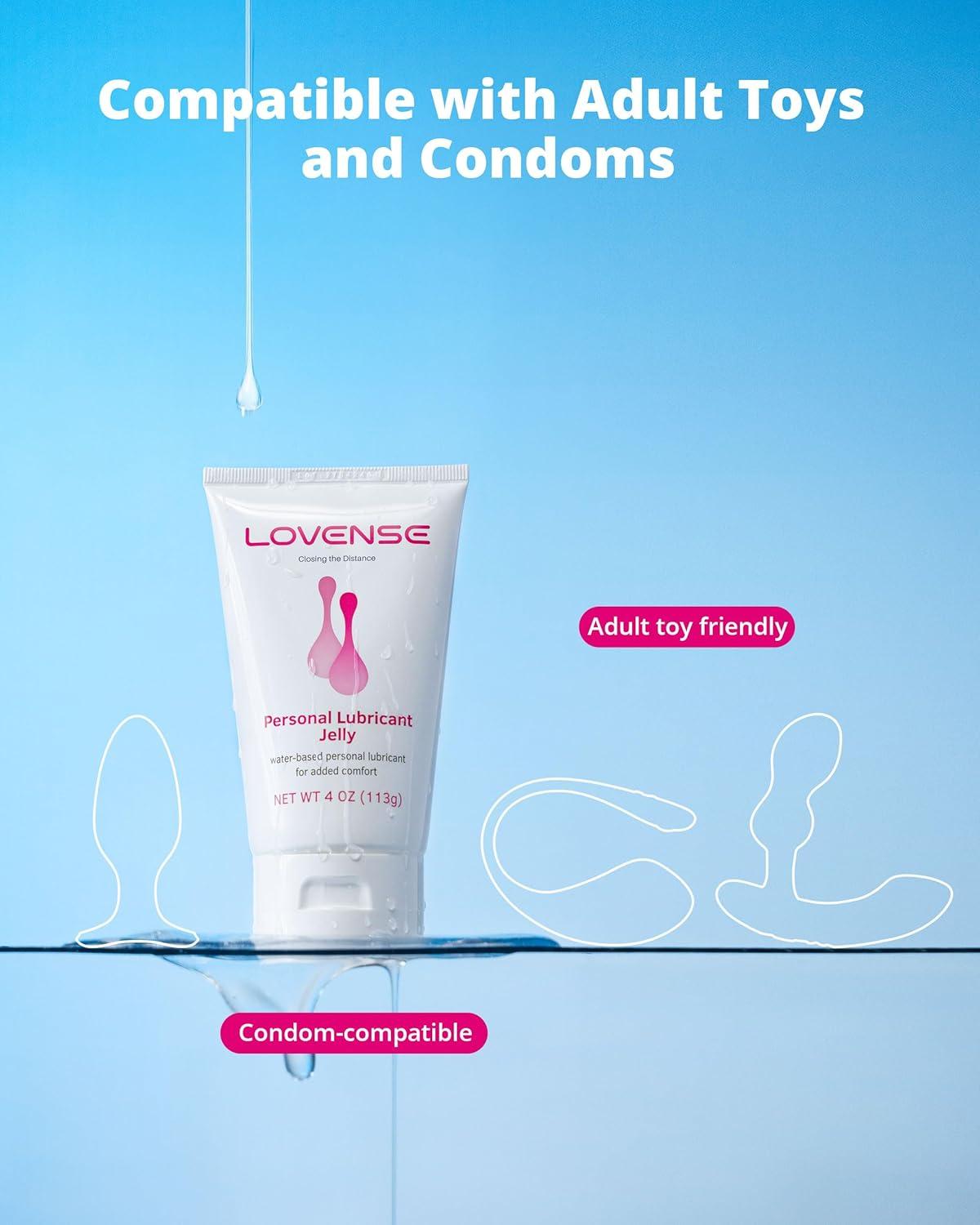 imageLOVENSE Diamo Vibrating Penis RingCock Ring for Men LOVENSE Personal Lubricant Privacy WaterBased lube NonSticky Lubrication for Men Women and Couples