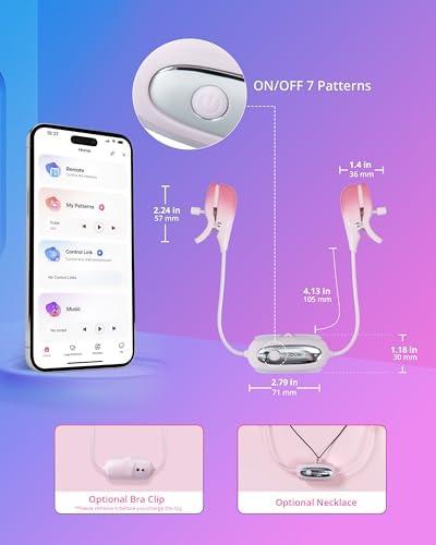 imageLOVENSE Edge 2 Prostate Massager Vibrator Sex Toys for Men LOVENSE Gemini Vibrating Nipple Clamps Adjustable Nipple Stimulator for Women Men Couple Play