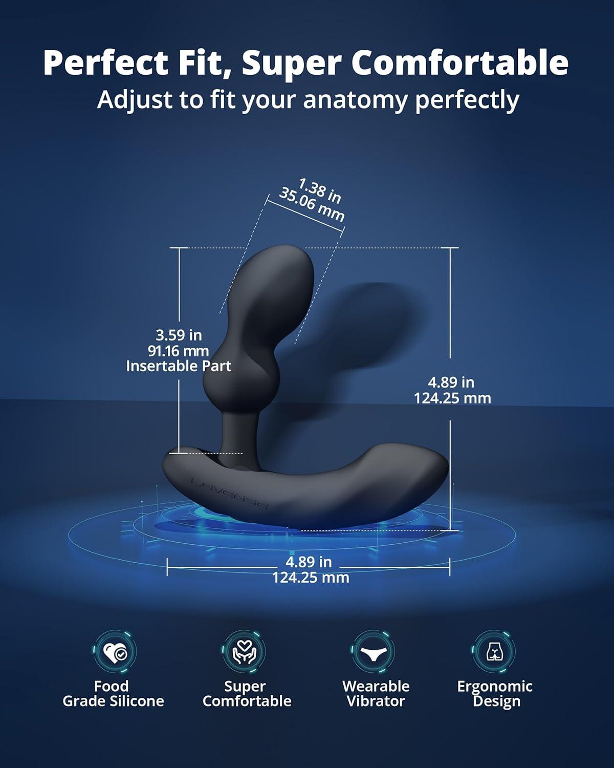 imageLOVENSE Edge 2 Prostate Massager Vibrator Sex Toys for Men LOVENSE Personal Lubricant Privacy WaterBased lube NonSticky Lubrication for Men Women and Couples