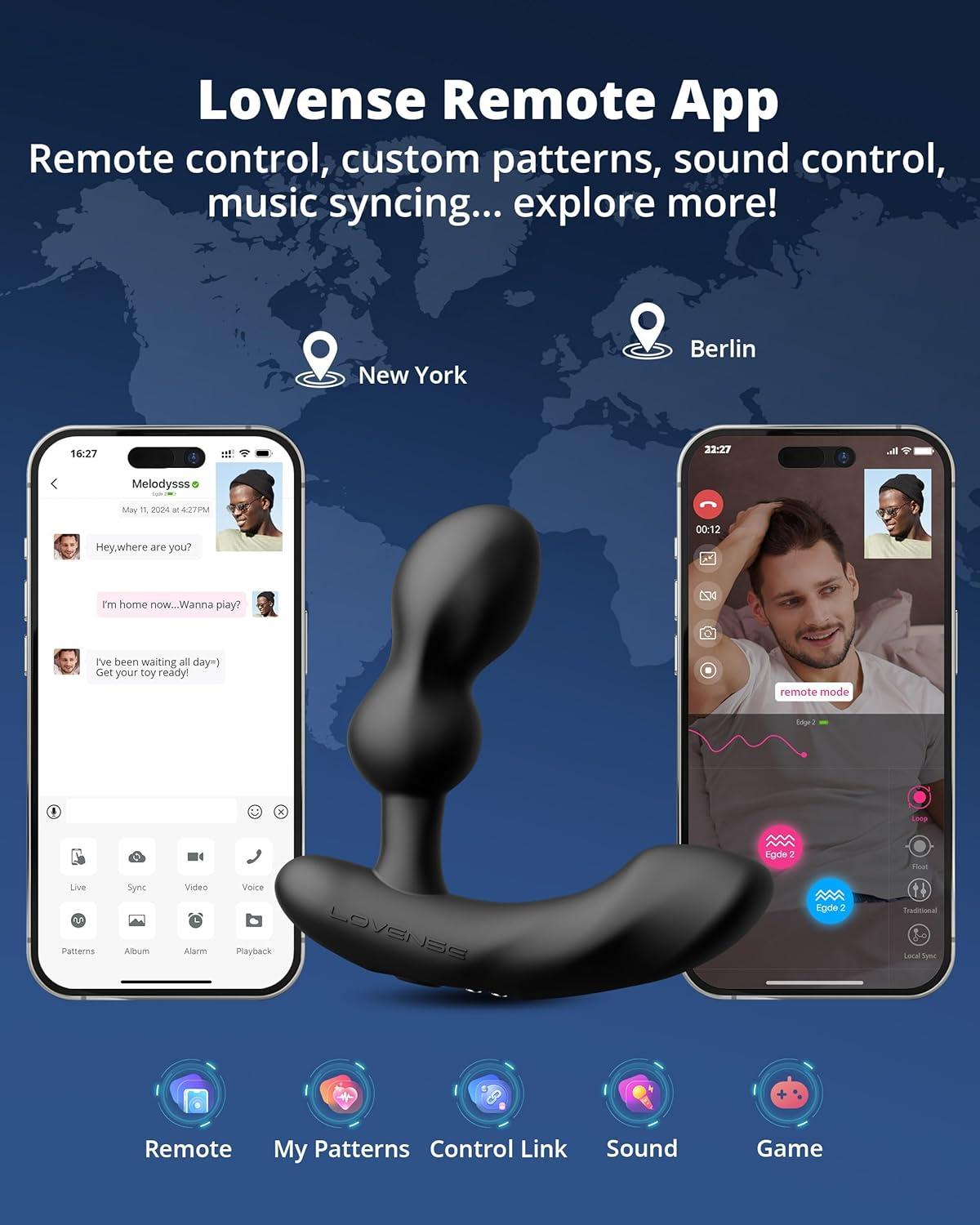imageLOVENSE Edge 2 Prostate Massager Vibrator Sex Toys for Men LOVENSE Personal Lubricant Privacy WaterBased lube NonSticky Lubrication for Men Women and Couples