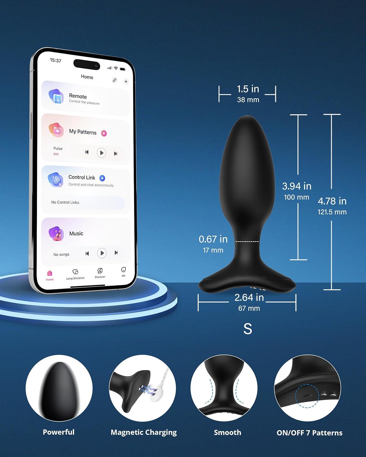 imageLOVENSE Hush 2 Butt Plug Vibrator 15 Anal Plug Sex Toys LOVENSE Personal Lubricant Privacy WaterBased lube NonSticky Lubrication for Men Women and Couples