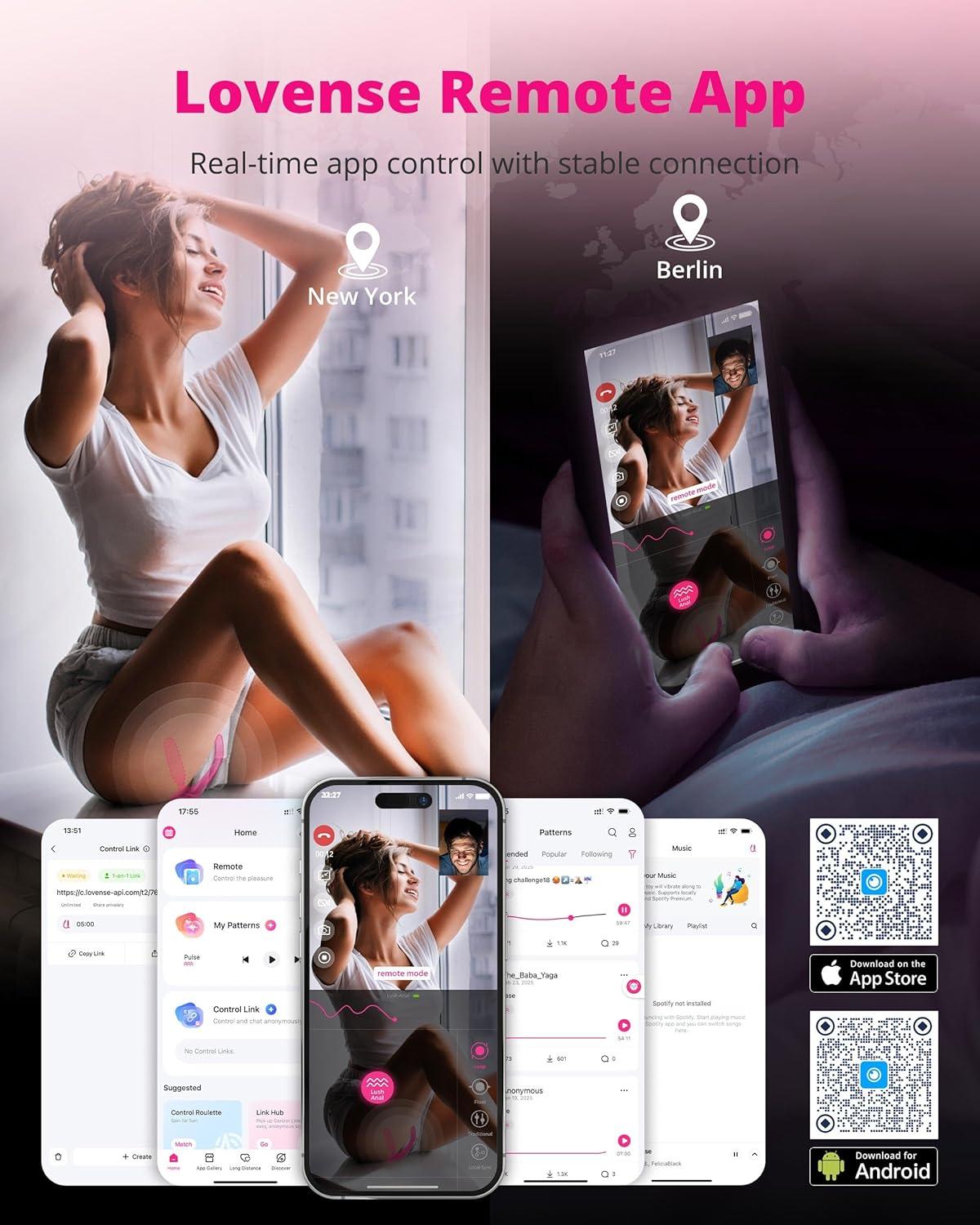 imageLOVENSE Lush 4 Wearable G Spot Egg Vibrator Adult Sex Toys amp Games for WomenLOVENSE Lush Anal Vibrating Butt Plug Sex Toys with LED Light BeginnersFriendly