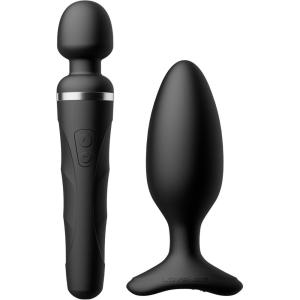 LOVENSE Domi 2 Wand Massager Vibrator + LOVENSE Hush 2 1.75” Vibrating Butt Plug Anal Sex Toys for Couples