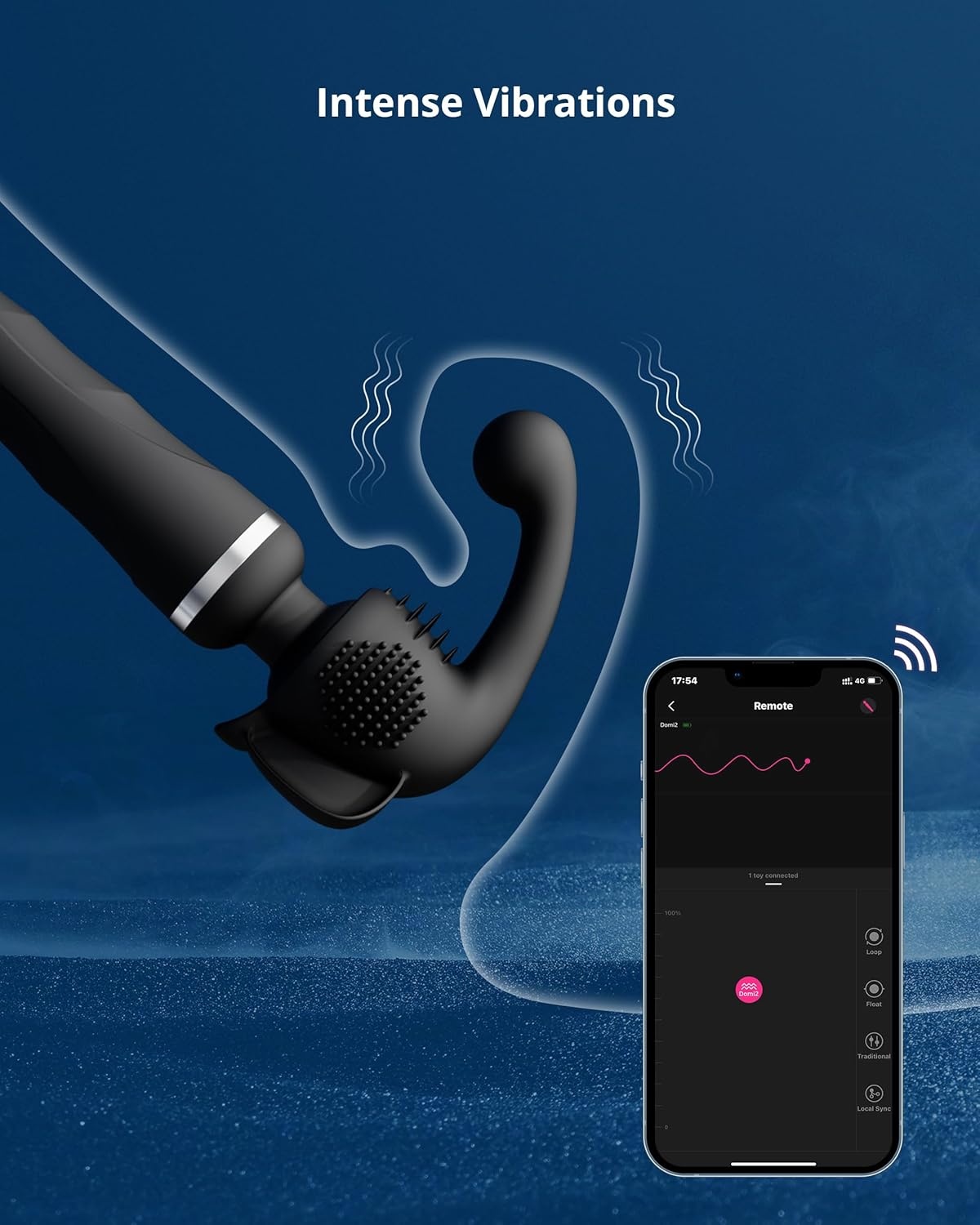 image:imageLOVENSE Domi 2 Classic Wand Vibrator Accessories Clitoral G Spot Stimulator for Women with APP Remote Control Toys Anal Massager Sex Toy for Female