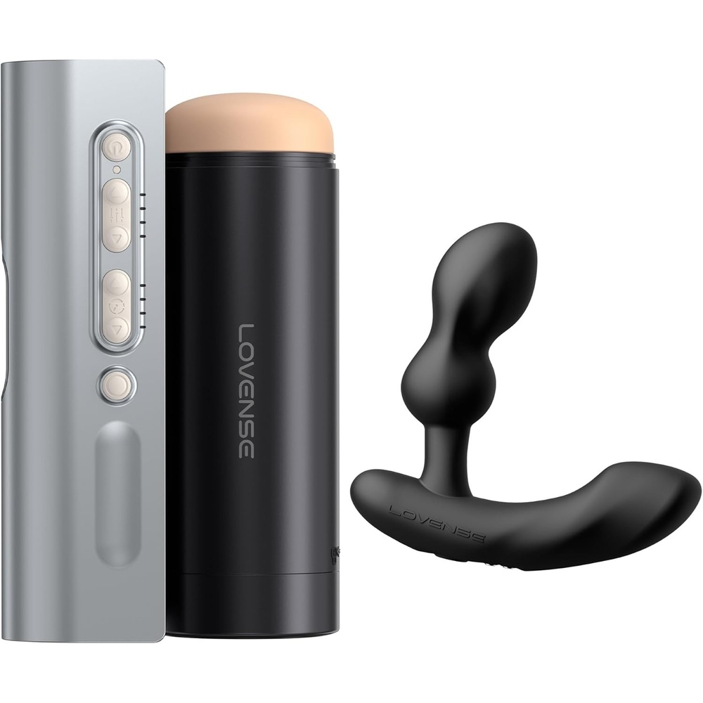image:imageLOVENSE Solace Pro Automatic Male MasturbatorThrusting Blowjob Machine LOVENSE Edge 2 Prostate Massager Male Sex Toy